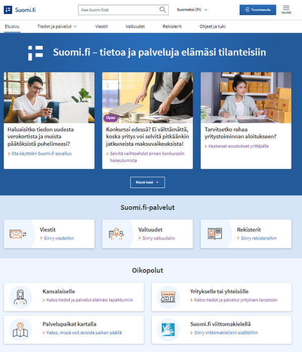 Suomi.fi-verkkopalvelun Historia | Digi- Ja Väestötietovirasto