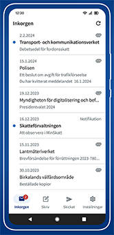 En bild av Suomi.fi-mobilappen 
