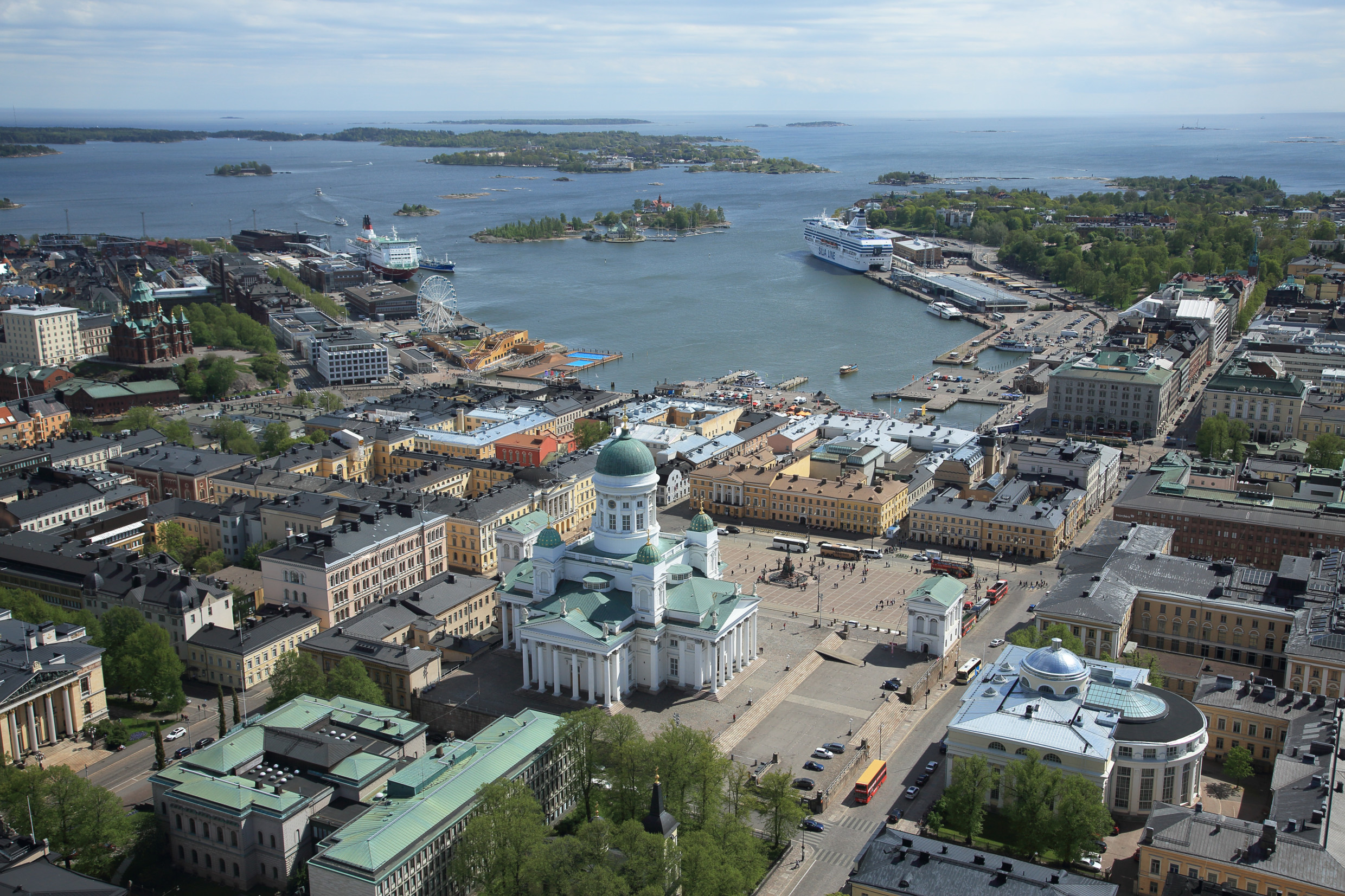City of Helsinki seen from above